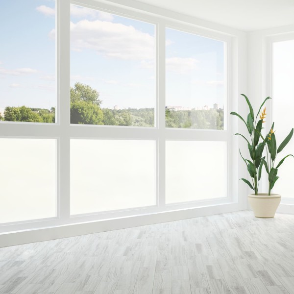 Fensterfolie Milchglas 90 x 200 cm, weiß-matt-23-4101
