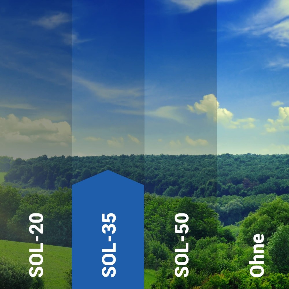 Sonnenschutzfolie SOL-35 silber mittel