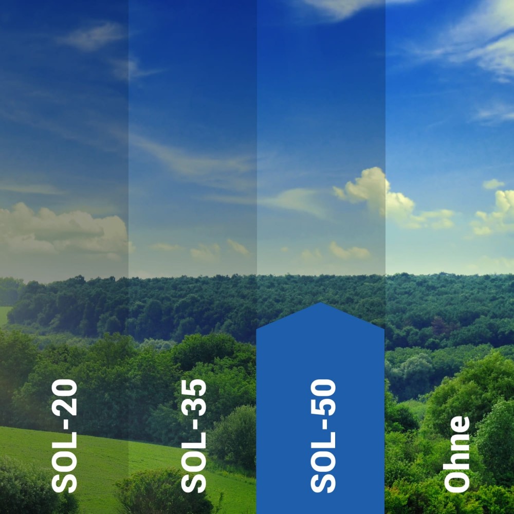 Sonnenschutzfolie SOL-50 silber hell