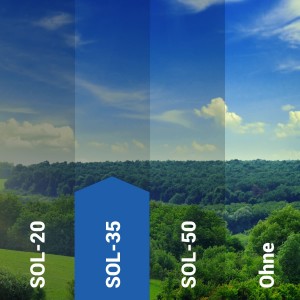 Sonnenschutzfolie SOL-35 silber mittel