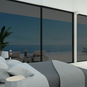 Sonnenschutz- und Sicherheitsfolie silber dunkel, 4mil